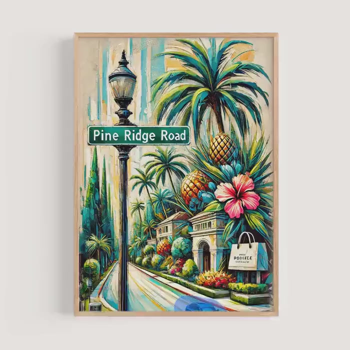 Pine Ridge Road Wall Art - Naples, Florida, USA