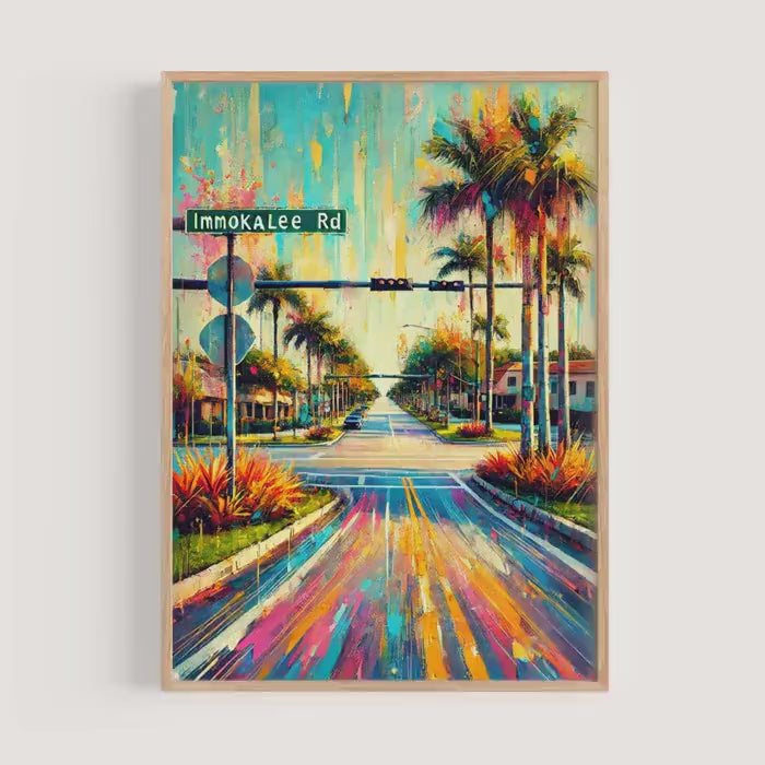 Immokalee Road Print - Naples, Florida, USA