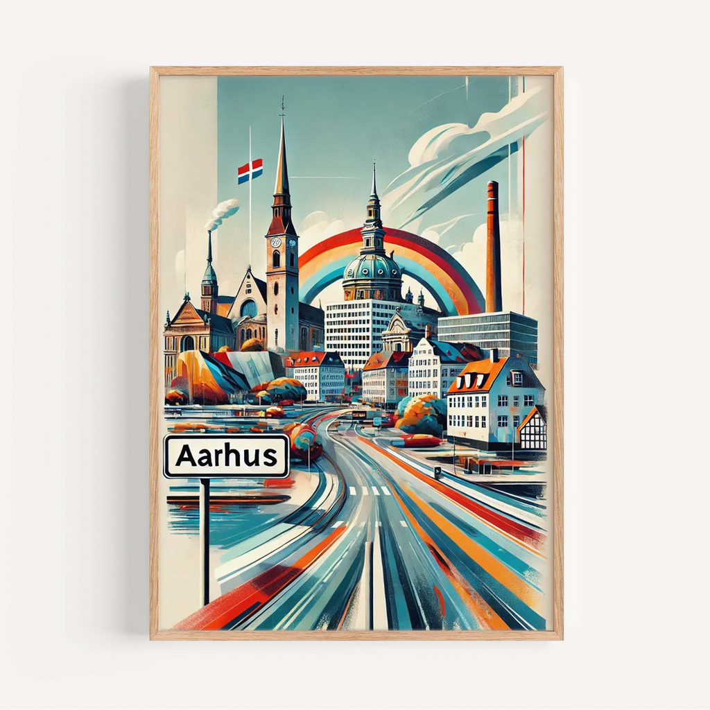 Aarhus Wall Art Print – Aarhus, Denmark, Europe
